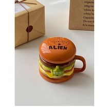 ALIEN 알린 햄버거 뚜껑 머그컵 아자AZA