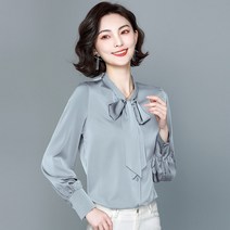 왕리본 블라우스 여성 리본 셔츠 9