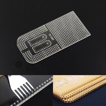 아크릴 펀칭 포지셔닝 드릴링 눈금자 가죽 공예 패치워크 계산 템플릿 스텐실 DIY 바느질 도구, 한개옵션0