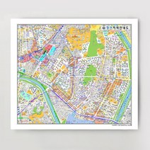 동대문구 장안지역 종합 지번지도 105cm x 75cm SE, 1.종이코팅