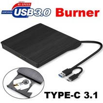 외장cd롬 dvd DVD 디비디 cd drw 외장 ODD cdrom odd 컴퓨터 플레이어 리더기 usb 3.02.0 type-c 3.1 슬림 외부 dvd rw cd vcd +, USB 3..0 유형 C 3.1