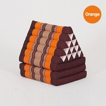 [메종드아트] 뮤즈카폭 (Muse Kapok) 오렌지 Orange - 1인용 3단 접이식 삼각 쇼파 베드 / 캠핑매트 / 등받이 / 태국매트 / 미니멀라이프