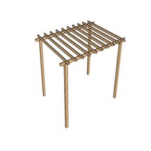 조립식 파고라 원목 정자 주택 나무, 탄화 3m x 3m x 높이 2.4m
