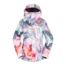 Volcom 여성용 스탠다드 볼트 단열 스노우보드 스키 겨울 후드 재킷 애머시스트 스모크 S3 XL