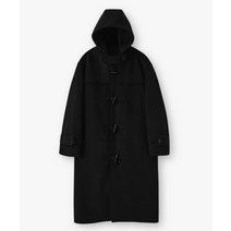 LAFUDGESTORE 울리치 오버핏 롱 더플 코트Black Ulrich Overfit Long Duffle CoatMelange Black