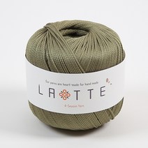 [앵콜스] (10+1) 라떼 LATTE 여름 코바늘 모자 가방 뜨개실, 32 연파스텔카키(낱개)