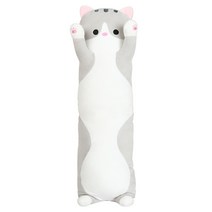 가팡 귀여운 바디필로우 캐릭터 롱쿠션, 70cm, 그레이고양이2186451 1