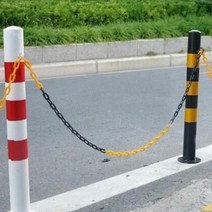 출입통제용 플라스틱사슬 가벼운체인 입장금지안전줄 거리주차 구획구분, 화이트 - 레드