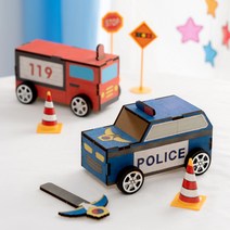 민화샵 자석 자동차 만들기 키트 DIY만들기, 경찰차