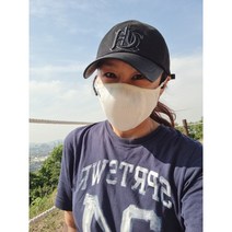 나루마스크 N0U 숨쉬기 편한 빨아쓰는 자외선 차단 조깅 자전거 골프 등산 스포츠 마스크, 화이트