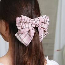 빈티지체크 헤어핀