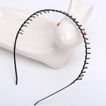 블랙투스 머리띠 세안 철사 남여공용 헤어 남자 밴드 물결 메탈 스프링
