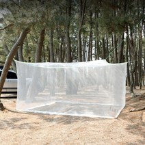 국산 휴대하기 좋은 방충망(3.9cm x 2.4m x 1.9m)화이트 사각 모기장 캐노피, 단품
