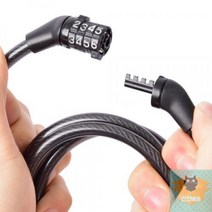 4버튼_분실방지_자전거자물쇠_강철체인_고정비밀번호_오토바이_킥보드_번호키_도난방지_잠금장치 3D1B, 4버튼자물쇠