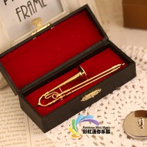 미니 황동 도금 트롬본 악기 모형 브로치 바람 모델 장식품 소년과 소녀 친구-58481, 05. 15cm 트롬본 [선물 1]