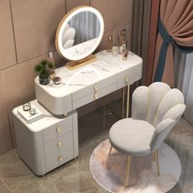 고급 화장대 력셔리 백화점 화장대 침실 5성급 4성급 호텔 침실가구 메이크업 신혼부부 가구, 100cm 세트 그레이