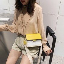 디에프 스퀘어 금장 미니백 여성 가방 크로스백