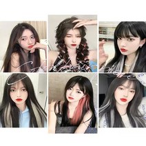 1+1 셀프 헤어피스 붙이는법 똑딱이 투톤 땋기 브릿지 붙임머리, 애쉬그레이(2P)