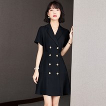 5월결혼식하객룩 상견례옷차림 프렌치 반팔 슬림핏 브이넥 정장 미니 플레어 카라 셔츠 오피스룩