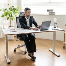 제닉스 ARENA-T DESK 1200 컴퓨터 게이밍책상, 1500화이트-화이트 LEG  DESK