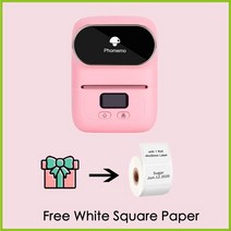 스티커사진기계Phomemo-M110 휴대용 무선 감열 라벨 미니 포토 프린터 블루투스 안드로이드 IOS 스티커, 03 Pink