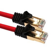 맘보몰 CAT.7 기가비트 랜케이블 고속인터넷연결선 wifi 노트북 연결 인터넷 랜선 연장잭, 1개, 레드5m