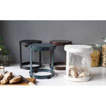 과일껍질버리기 싱크대위 작은음쓰통 신혼집 카페주방 쓰레기통 화장대청소 화장대정리 주방 뚜껑휴지통, 블랙