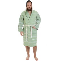 Cacala 후드 터키식 목욕 가운 파라다이스 디자인 정품보장, Olivegreen