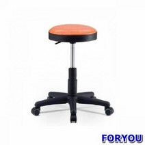 ForU868 고정 환의자 인조가죽 진찰용 의료용의자 학생의자 사무의자 사무실의자, 오렌지