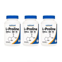 뉴트리코스트 L-프롤린 1000mg 캡슐, 180개입, 3개