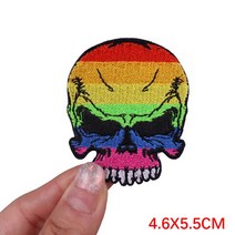 저스트업 레인보우 글자 패치 자수 아이언 온 의류용 DIY 동물 고양이 바느질 아플리케 스티커, [39] PE5681CT