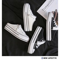 뒤꿈치없는운동화 뒤트임 스니커즈 여자 여름 5CM 키높이 슬리퍼형