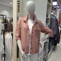 올리비아로렌 NC06 칠부체크무늬셔츠 VOCNLXF7466