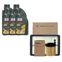 소나타DN8 1.6 가솔린 터보 훅스 플렉스 5 0W20(5L)/SP/C5/C6 순정 필터 엔진오일세트 2J000-L1000, 5000ml, 1개