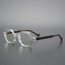 육각 뿔테 안경 캐러멜 옐로우 남자 여자 안경테 대두 연예인 두꺼운 안경태