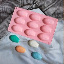 마들렌틀 휘낭시에 까눌레 마들렌 타르트 틀 식품 등급 케이크 금형 쉘 모양의 실리콘 베이킹 쿠키 비스킷 금형 diy 빵 그릇 팬 금형 주방 액세서리, 01-핑크