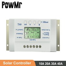 태양열 충전 컨트롤러 12V 24V 자동 LCD 디스플레이 컨트롤러로드 듀얼 타이머 제어 포함, 협동사, 100A