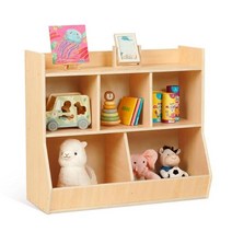 OOOK Kids Book Shelf and Toy Storage Organizer 3-Tier Montessori with Large Capacity for Bedroom Nur