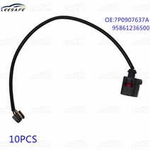 10개 브레이크 패드 마모 센서 7P0907637A 95861236500 포르쉐 카이엔 970 파나메라 폭스바겐 투아렉, 기본