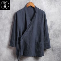 중년 남자 개량한복 마고자 당의 생활 브이넥 데일리 퓨전 린넨 아빠 선물