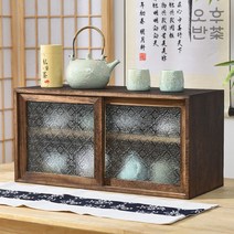 앤틱 원목 빈티지 그릇장 홈카페 수납장 그릇장식장 옛날찬장, C형