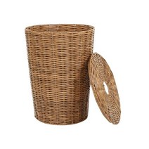 까사미아 홈앤하우스 라탄패턴 원형햄퍼 60L(컬러 택1), 그레이