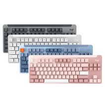 로지텍코리아 Signature K855 TKL 무선 블루투스 기계식 키보드(블랙 화이트 블루 핑크), 블루