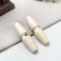 핀쿠션 NEW) 5cm 우드 떡볶이단추 코트단추-1구 (1개), 내추럴