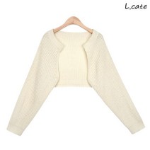 엘케이트 여성 가디건 LBLT050 니트 크롭 볼레로 아우터