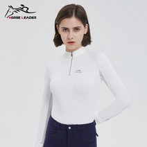 [박플리츠] 여성 HORSE LEADER 정품 귀족 운동 긴팔 집업 티셔츠 승마복 상의, S(170), 화이트, 1개
