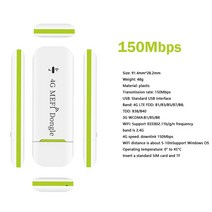 유심 와이파이 라우터 공유기 EATPOW-4G LTE 무선 라우터 USB 동글 150Mbps 모뎀 모바일 광대역 Sim 카드, 03 B1.B3.B5.B7.B8.