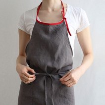 리노에리나 리투아니아린넨 내추럴 앞치마 다크그레이, 1개