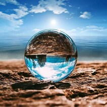 지구본 세계 지도 지구의D2 지우기 렌즈 글로브 크리스탈 유리 공 스탠드 60mm Lensball 구형 사진 장식 홈, 06 30mm