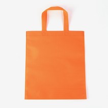 세로형 부직포 가방 쇼핑백 마트 시장 바구니 제작, 오렌지